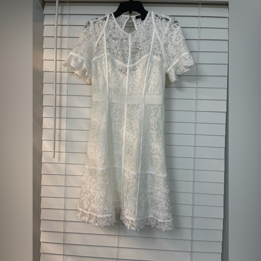 French Connection White Lace Dress